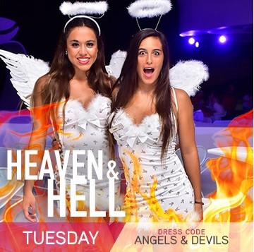 Temptation Resort Theme Night Tuesday Heaven & Hell Angels & Devils