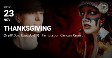 Temptation Resort Cancun Thanksgiving
