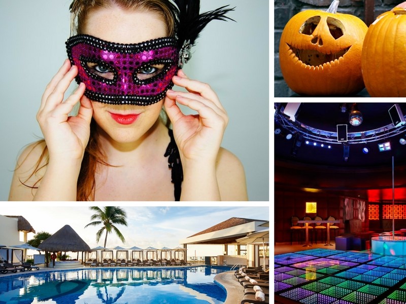 Clothing Optional Halloween Party: Book your trip to Cancun for a clothing optional Halloween Part. Visit Desire Riviera Maya, Pearl or Temptation Resort and bring your adults only costume.